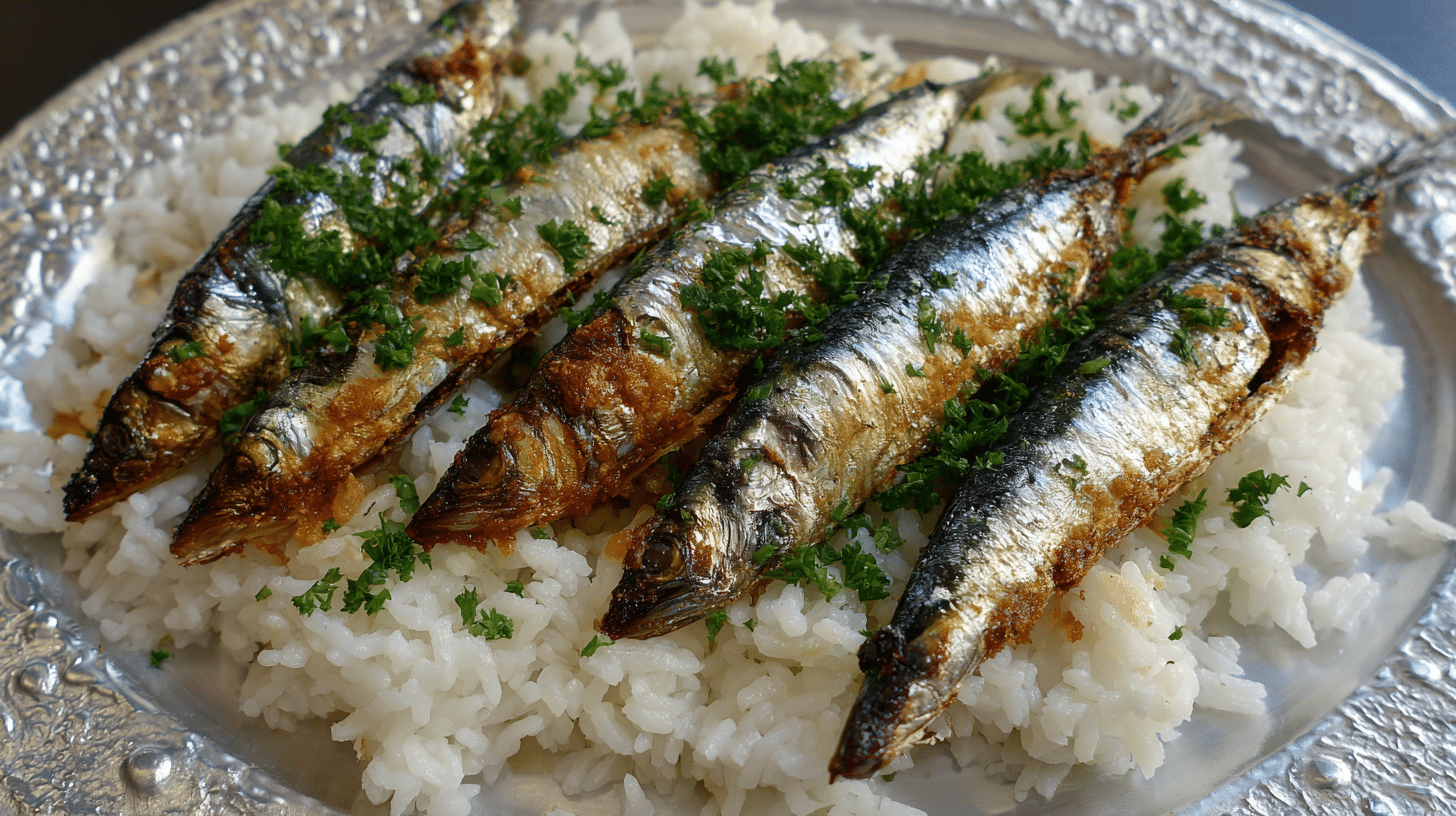sardines with rice