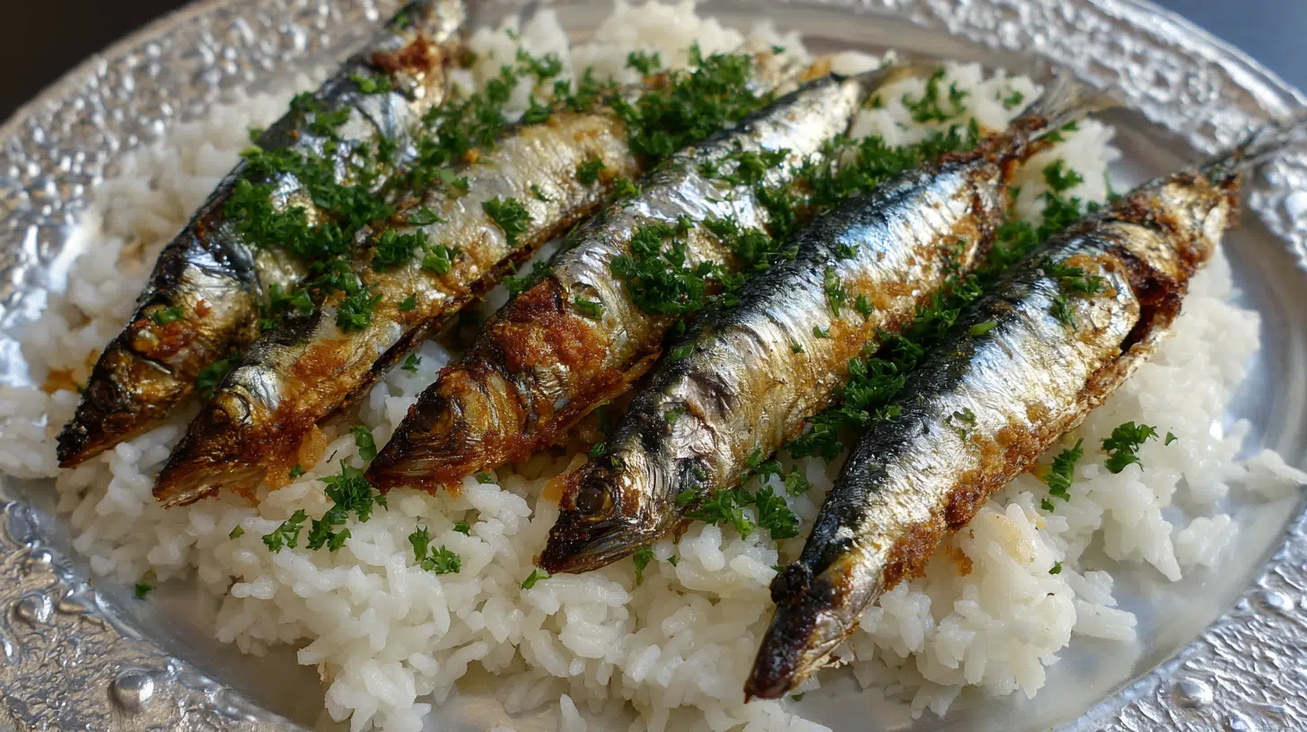 sardines with rice