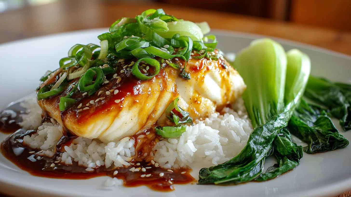 sea bass with asian sauce