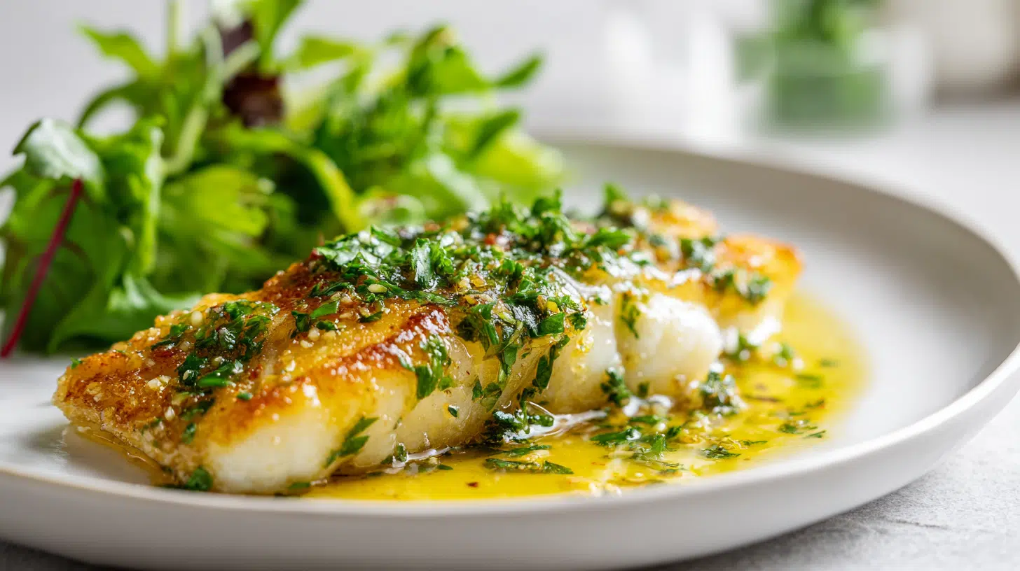 sea bass with warm vinaigrette