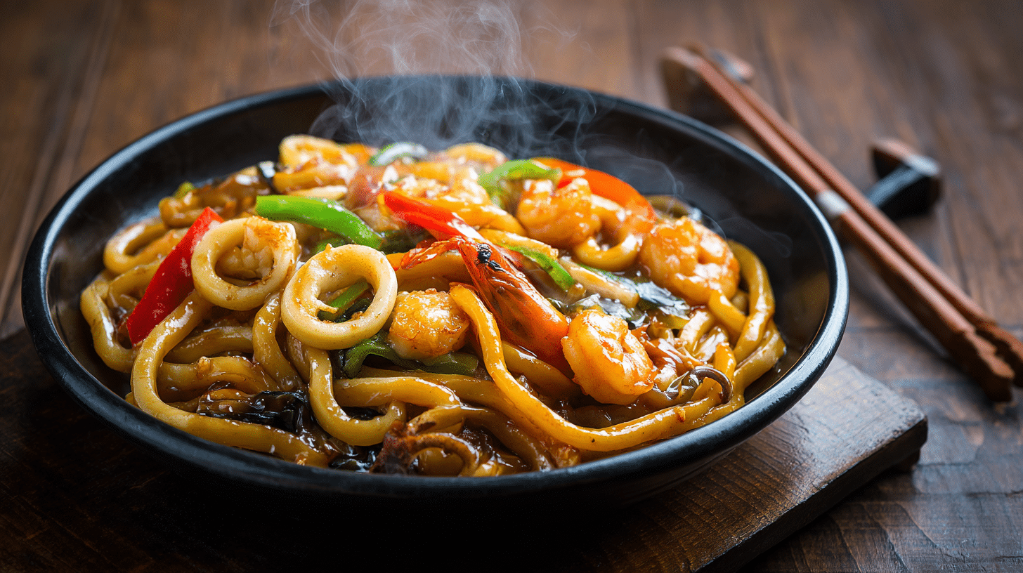 seafood fried udon japan
