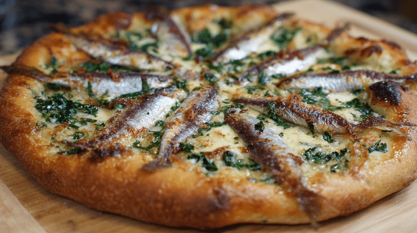 white anchovy pizza