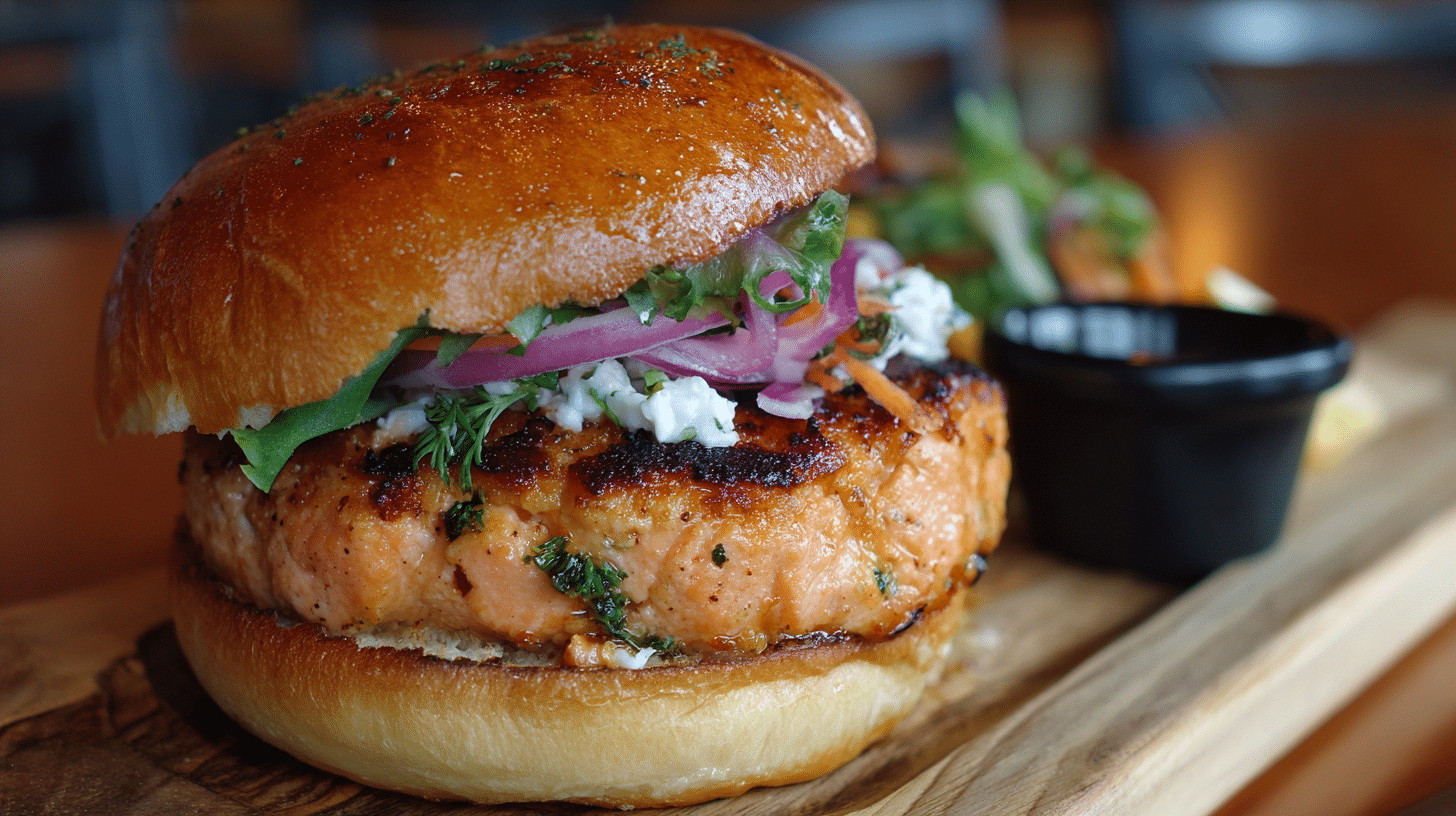 how to prepare salmon smash burgers step by step