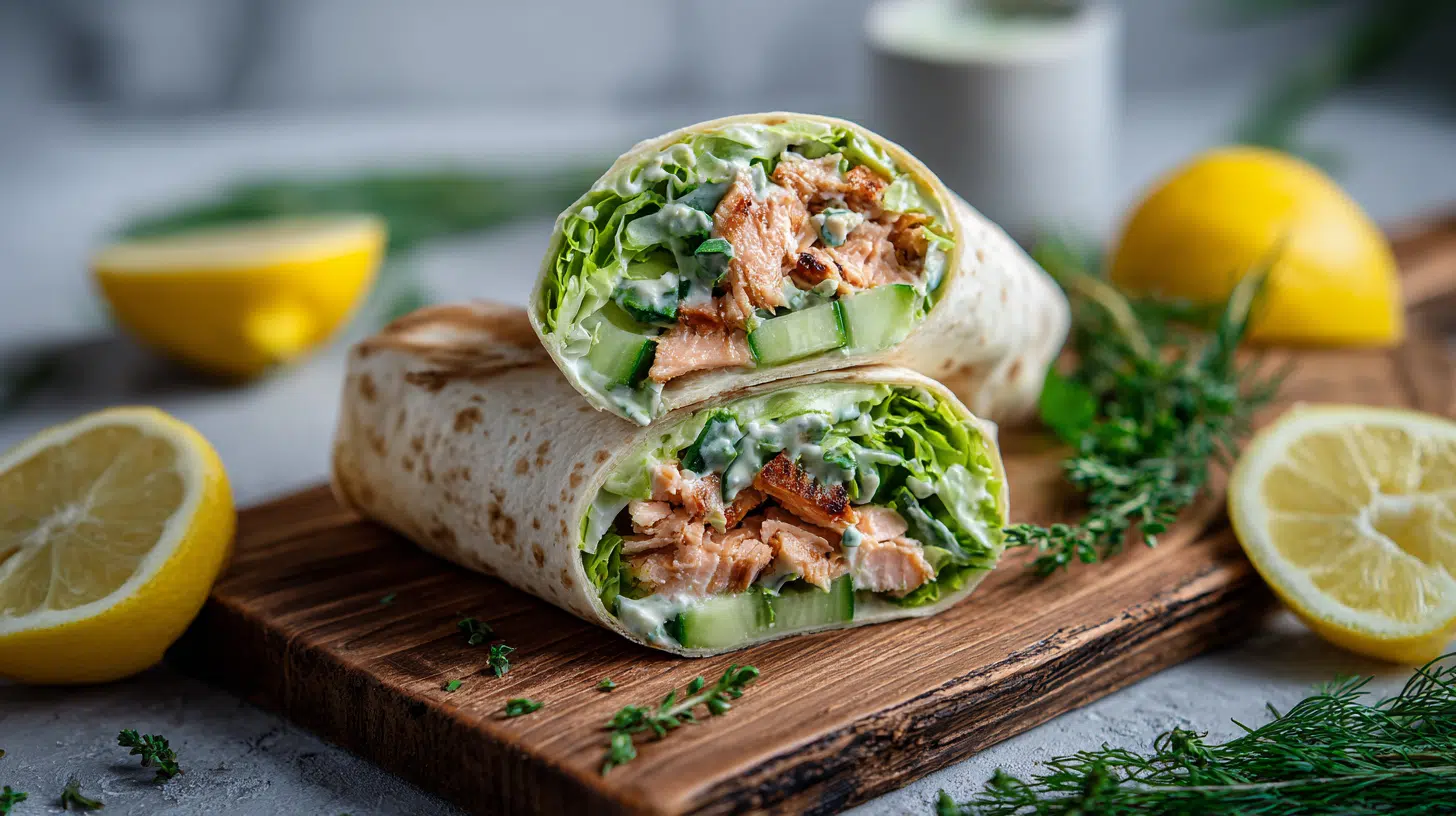 leftover salmon wraps quick tasty and easy to make