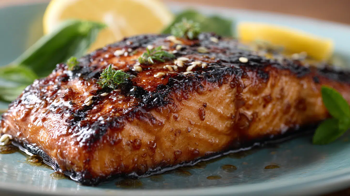 maple ginger grilled salmon