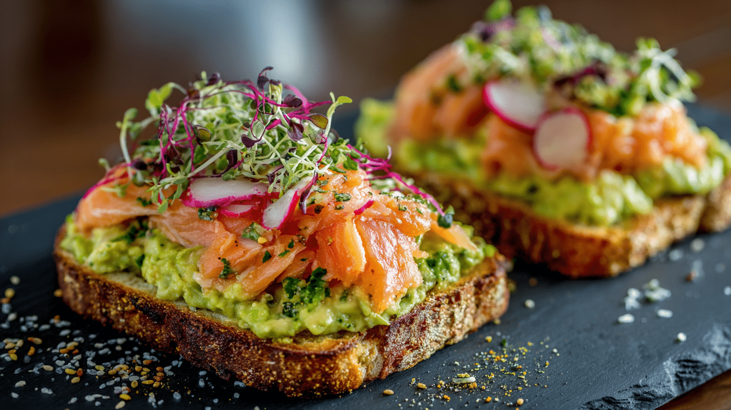 salmon and avocado toast
