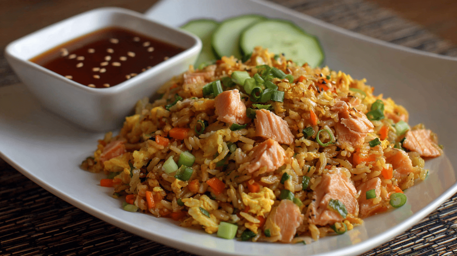salmon fried rice