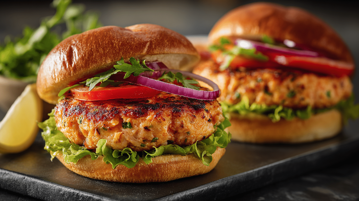salmon smash burgers