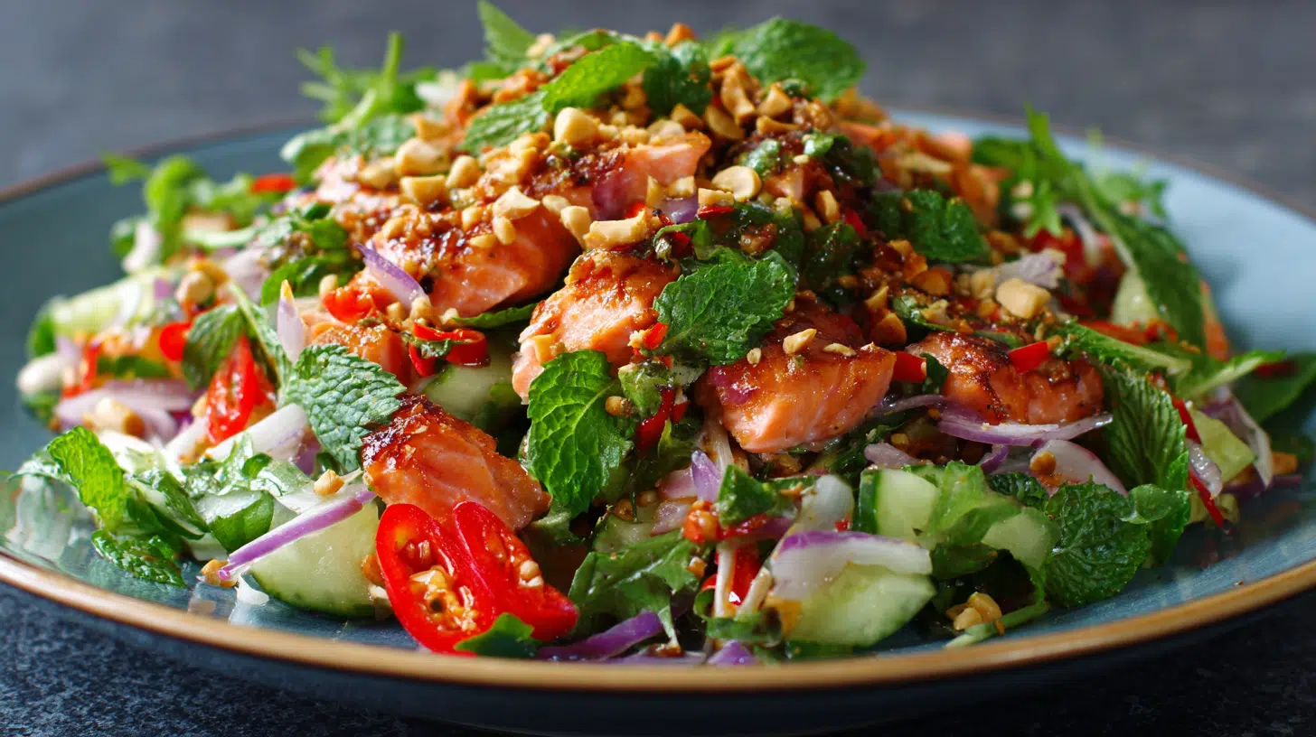 thai inspired salmon salad