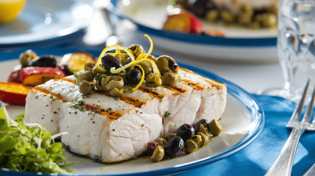 mediterranean-grilled-halibut-with-olive-tapenade