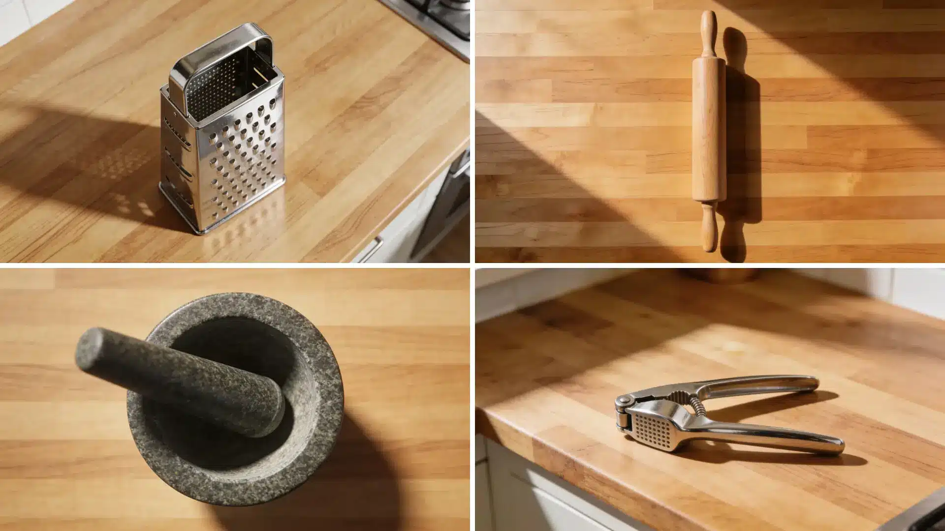 A well organized kitchen scene displaying a scale, measuring spoons, and a measuring cup for precise ingredient measurement